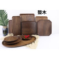 High Quality Black Walnut Wood Large Serving Tray Rectangle Wooden Decoration serving Tray